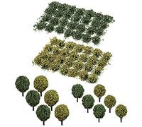 Cayway 4 Confezione Ciuffo di Erba Statica Erba Statica Ciuffo, Albero Modello Erba Sacchetto Lichene Verde, Artificiali Falso Muschio e Pinzette per La Ferrovia del Paesaggio del Treno