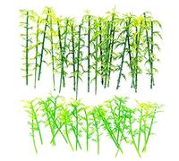 Cayway 40 Pz Alberi Modello bambù 6CM e 8CM Plastica Alberi per Modellismo di bambù Albero Alberi Ferroviari Scenario Albero Alberi di Architettura per Fai da Te Paesaggio