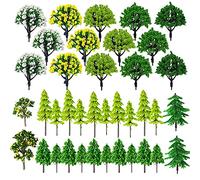 Cayway 44 Pz Modello Alberi, 3~8CM Albero Modello Misto, 6 Vari Colori Misto Treno Albero Alberi Scenari Ferroviario per Lo Scenario Fai da Te Paesaggio