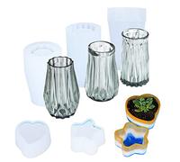 Cayway 5 Pz Stampo in Resina Vaso Forale Stampo Resina per Bottiglie, Vasi di Piante Stampi per Resina Silicone Bottiglia per Resina Epossidica, Decorazioni per La Casa