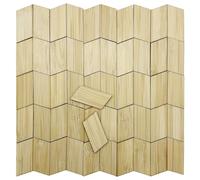Cayway 50 PZ Miniatura Floorboard Bamboo Modello di pavimentazione piccola Dolly House per Mini Accessori da Giardino