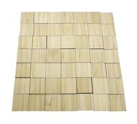 Cayway 50 PZ Miniatura Floorboard Miniatura Bamboo Floorboard Modello di pavimentazione Piccola Miniatura Dolly House per Mini Accessori da Giardino, Quadrato