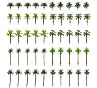 Cayway 50 Pz Palme da Cocco Verdi Modello, Modello Albero Cocco, Alberi Cocco Decorazione Modello, Albero in Cocco Albero Palma per Modellismo Ferroviario Architettura Diorama Paesaggio