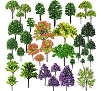 Cayway 53 Pz Modello Alberi Albero Modello Misto, 3~10 CM Albero Modello Miniatura Misto Colori Misto Treno Albero Alberi Scenari Ferroviario per Lo Scenario Fai da Te Paesaggio