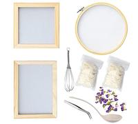 Cayway 9 Pack Set di artigianato in carta di fiori secchi, 3 stile cornice stampo fabbricazione di carta di legno
