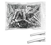 Cayway Clip per capelli in metallo, clip per capelli in metallo, per fermagli per capelli a testa piatta per acconciatura, accessori fai da te, 220 pezzi in 2 stile, argento