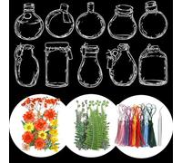 Cayway Marque pages Transparents en Forme de Fleurs Séchées Marque-page à Fleurs Séchées Faites à la Main Pour Lecteur (60PCS)