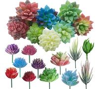 Cayway Piante Succulente Artificiali 20 Pz Multicolore Piante Grasse Finte Decorative Succulente Piante Artificiali Uncotted Faux Flower Succulente per Parete DIY Home Decor