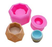 Cayway Stampi per Resina, 2 Pz Silicone Resina di Vasi di Fiori Stampi in Silicone per Stoccaggio, Vasi di Fiori, Decorazioni per La Casa