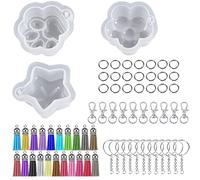 Cayway Zampa di Gatto Stampi per Resina Silicone, Artiglio D'orso Stampo in Resina, Perni a Vite per Occhi per Resina Fai Da Te, Ciondolo, Portachiavi