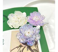 Cayyoomm 3 fermagli per capelli in resina a forma di peonia per Hanfu cinese antico copricapo classico con elemento Han (peonia B)