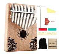 CAZARU Thumb Piano 17 Key Kalimba African Solid Wood Thumb Finger Piano Suona con Strumenti Musicali in Legno per Chitarra Thumb Piano
