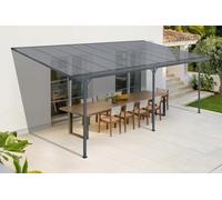 Cazeboo Carport/Pergola Addossata 16,5m² KLEO 5,5x3m Alluminio Grigio