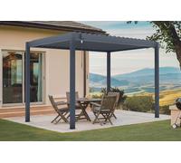 Cazeboo Pergola bioclimatica autoportante PIANA 3x2m in alluminio grigio
