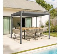 Cazeboo Pergola bioclimatica autoportante PIANA 3x2m in alluminio tortora