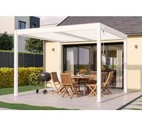 Cazeboo Pergola bioclimatica autoportante PIANA 3x3m in alluminio bianco