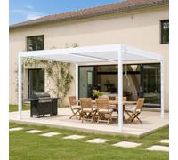 Cazeboo Pergola bioclimatica autoportante PIANA 4x3m in alluminio bianco