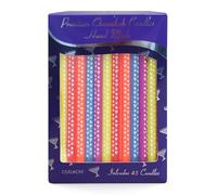 Cazenove Candele Hanukkah Premium | Confezione da 45 abbastanza per tutte le 8 notti di Hanukkah | 14 cm - Dreidel Art multicolore