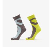 Cazini On iquid ogo Sock High 2-Pack ime/ Ecipse L