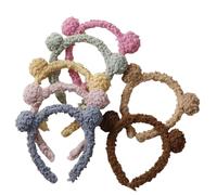 Cazqgoy 7 fasce per capelli con orecchie d'orso, delicate ed eleganti, con orecchie d'orso, in peluche, per mascherate, feste, travestimenti quotidiani, fotografia