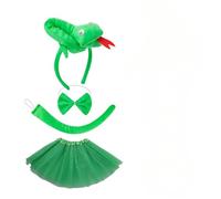 Cazqgoy Accessori per costume da Snake con fascia verde Snake Snake, coda Snake, con Bowknot, Snake, Role Play Dress