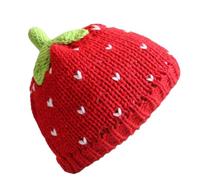 Cazqgoy Cappello alla fragola fatto a mano, cappello all'uncinetto alla fragola, cappello a secchiello lavorato a maglia, cappello alla pescatora all'uncinetto da donna, cappello alla fragola dolce,