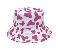 Cazqgoy Cappello da pesca estivo reversibile 2 in 1, con stampa cow reversibile, cappello da pesca reversibile, Rose., L