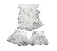 Cazqgoy Collare in pizzo rimovibile, polsini in pizzo e collar, bianco, L