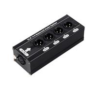 CAZSTYK 1 in 4 Out 3Pin Splitter Box Professional Distribution Ground Distribution Box 1 - 4 Splitter Studio Equipment