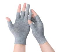 CAZSTYK 10 guanti mezze dita in cotone traspirante, leggeri e confortevoli, adatti per meccanici di lavoro all'aperto e guanti senza dita protetti per le mani