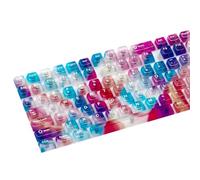 CAZSTYK 132 copritasti traslucidi di colore arcobaleno sfumato profilo originale durabilità PC per tastiere meccaniche retroilluminazione PC keycaps