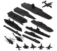 CAZSTYK 17PCS Realistico Nave Aircraft Model Figure Collection Marine Construction Set per Ragazzo Ragazza e Hobby Enthusiasts Educational Ship Building Set