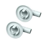 CAZSTYK 2-Pack Air Conditioner Drain Hose Connector Elbow, 3/5 Inch (15mm) Leak-Proof Drain Pipe Fitting with Rubber Ring, PVC Replacement Part for Window AC & Mini-Split Units