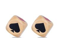 CAZSTYK 2Pcs Double Trumps Marker Dadi Ricambio Trumps Legno Dadi Suit Marker Indicatori Grandi Appassionati di Gioco di Carte Euchre Indicatori Cubi di Legno Dadi
