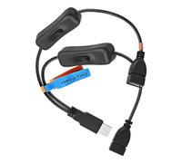 CAZSTYK 3 Y-Design - Adattatore splitter USB con 2 porte controllate per ricarica simultanea dei dispositivi e gestione dell'alimentazione, cavo splitter USB