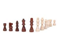 CAZSTYK 32Pcs Pezzi di Scacchi in Legno Internazionale Scacchi Figure Torneo Scacchi in Legno Pezzi Intagliato a mano Figura Figura Feltri Fondo Scacchi