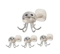 CAZSTYK 4 pezzi 6 ganci rotanti sei bracci girevoli gancio di stoccaggio per bagno organizzazione casa accessori gancio utilità