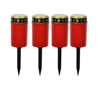 CAZSTYK 4 Pz Luce Solare Esterna Tomba Lampada per Cimitero LED Impermeabile Luce di Lutto per Giardino Balcone Memoriale Regalo Tomba Lampada