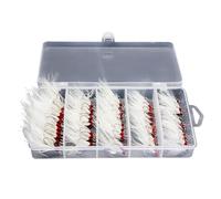 CAZSTYK 50pcs Piuma Treble Taglia 10 8 6 4 2 Dressed Amo Spinato per Spinner Crankbait Forte Pull Lure Esche Pesca Amo Pesce