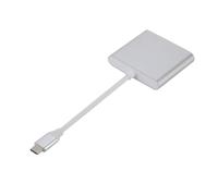 CAZSTYK Adattatore DisplayPort Tipo C da scrivania | Espansione a tripla porta, collegamento accessorio USB-a, PD Power Assist, strumento flusso lavoro
