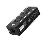 CAZSTYK Adattatore in metallo 4 in 1 da 3 pin a RJ45 per trasferimento uditivo chiaro in KTV e teatri, estensione uditiva KTV scatola di trasmissione del suono