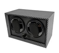 CAZSTYK Avvolgitore automatico per orologi con 2 slot e 5 velocità regolabili, per conservare orologi meccanici, silenziosi e rotatori, Modello in fibra di carbonio.
