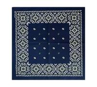 CAZSTYK Bandane quadrate dal design etnico morbido fazzoletto accessorio per capelli alla moda per l'uso quotidiano come fasce per capelli o sciarpe da collo copricapo alla moda, Verde Navy Backgroun