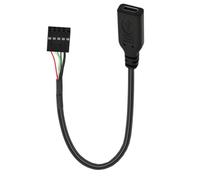 CAZSTYK Basetta Scheda Madre da Tipo C Femmina a 9 Pin da, Without Ears | Adattatore USB 2.0 interno per la configurazione della porta anteriore del case e dei pannelli