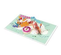 CAZSTYK Biglietto d ' auguri pieghevole con stamina e busta | Biglietto buon compleanno con busta abbinata, invito alla festa per baby shower anniversario, celebrazione del