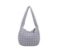 CAZSTYK Borsa a tracolla da donna in nylon, elegante e spaziosa, trapuntata, per pendolari e viaggi, Nero