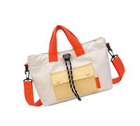 CAZSTYK Borsa a tracolla moderna bicolore leggera in nylon con tracolla ergonomica regolabile multi funzionale spazi di archiviazione borsa a tracolla a contrasto alla moda, Viola