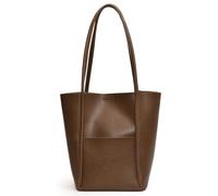 CAZSTYK Borsa a tracolla multifunzionale alla moda per lavoro, tempo libero, riunioni e shopping quotidiano in pelle PU grande borsa a tracolla in pelle PU retrò, cachi, One Size