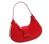 CAZSTYK Borsa ascellare da donna FashionHalf Moon Bag Autunno Inverno Borsa a mano All-matching Ascella Retro Spalla Retro per le Donne Pu Pelle Ascella Borsa Autunno Inverno, Rosso, One Size