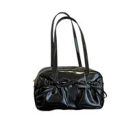 CAZSTYK Borsa da donna alla moda sotto le ascelle con fiocchi borsa a tracolla PU borsa elegante per uso quotidiano e occasioni speciali PU, Nero , One Size